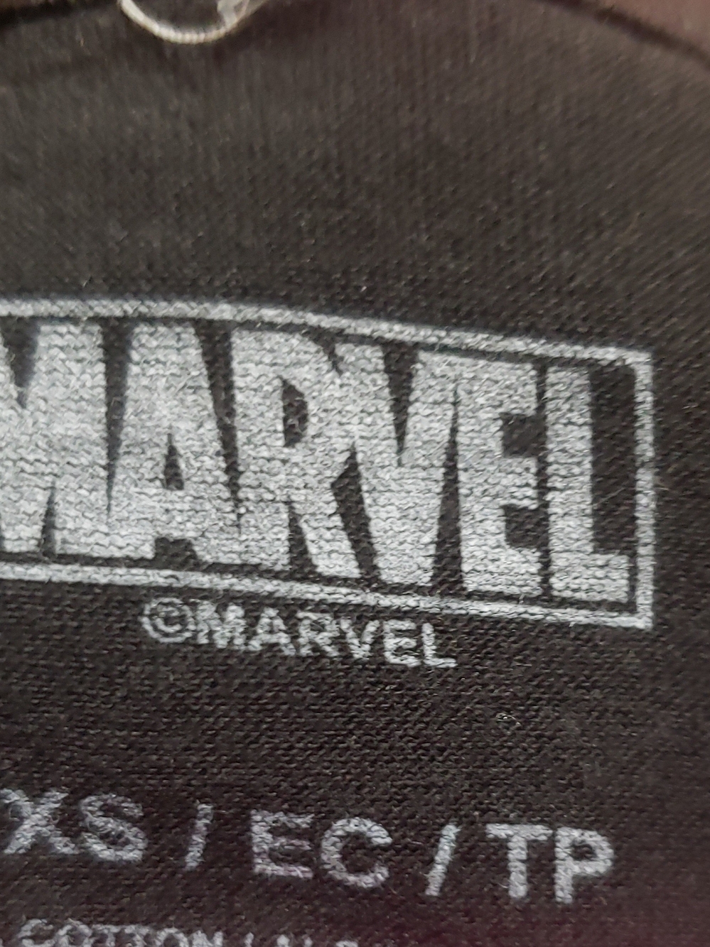 Marvel Black Short-Sleeve Tee with Pixel Superhero Grid - Picture 3 of 3